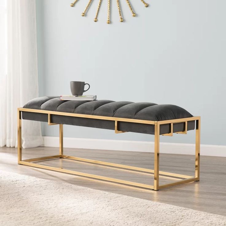 Gami Metal Framed Bench